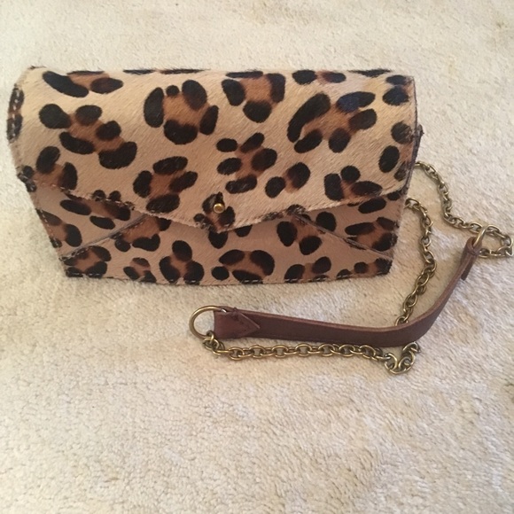Madewell Handbags - Madewell leopard crossbody, calf hair/leather